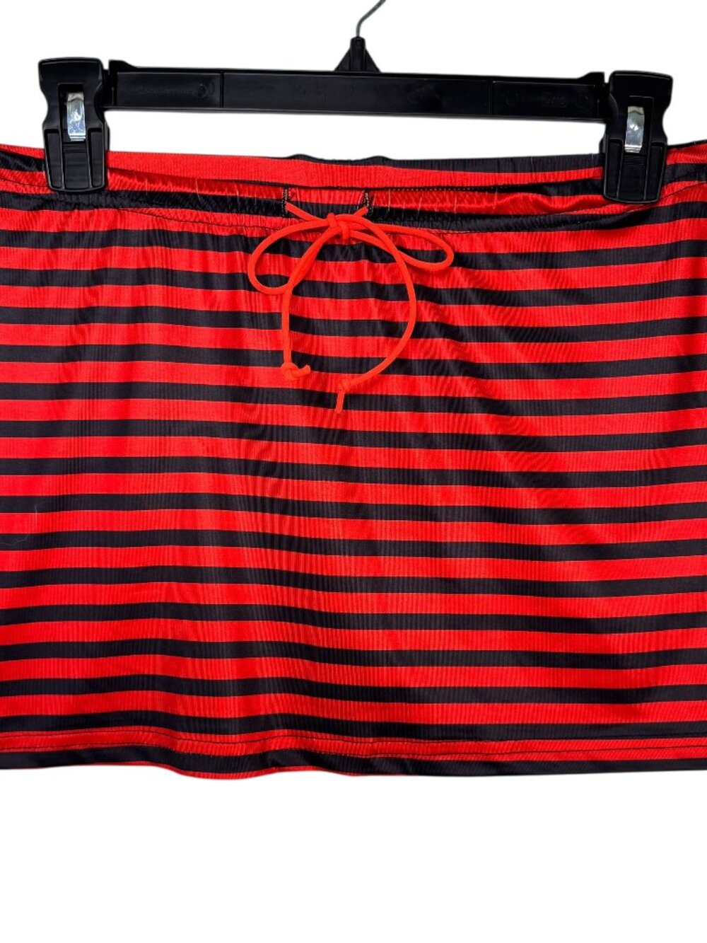 Black & Red Stripe Mini Skirt Goth Punk Emo Grunge Metal Alternative Horror M  S